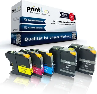 A product shot of ink cartridges and their packaging.