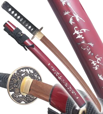 Produktbild von Danzan Wakizashi Sakura Holzschwert Wakizashi Japanisches Trainingsschwert Säbel – Klinge aus Wengeholz
