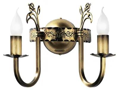 Zdjęcie produktu dla Kinkiet ścienny KORONA mosiądz 2xE14x15W metal wym:25x28x24cm IP20 Jupiter