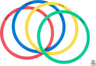 Image de Spordas cerceaux plats durables set de 4 pour jeux d'extérieur