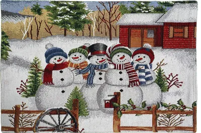 Produktbild von Tischwäsche mit Motiv Schneemänner 33 x 46 cm