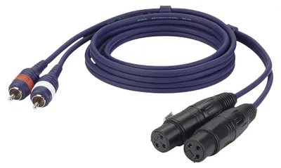 Produktbild von DAP FL25 - 2 RCA male L/R to 2 XLR/F 3P 1,5 m