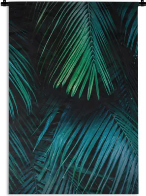 Produktbild von MuchoWow® Wandteppich Wandbehang Dschungel - Grün - Blatt 90x135 cm Tapisserie Dekoration Wandtuch - Baumwolle - Wandskulptur