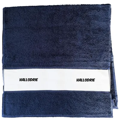 Produktbild von Huuraa Handtuch Hallodrie Schriftzug 50x100cm French Navy Baumwolle Handtuch Geschenkidee