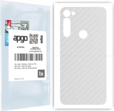 Produktbild von apgo Rückseite Schutzfolie für Motorola Moto G Stylus / PRO -  Hinten Schutzfolie Carbon Transparent (durchsichtig), Rückseite Folie schützt vor Kratzern und Fingerabdrücken