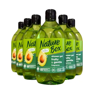 Produktbild von Nature Box Avocado Duschgel Vegan 6 x 385 ml Vorteilspack