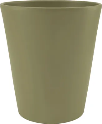Produktbild von Leni Vasa Blumentopf Keramik Übertopf rund konisch Ø 19cm Kapern/grün matt Hydrokultur Pflanztopf für Zimmerpflanzen Outdoor Indoor