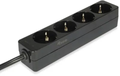 Obrázok produktu pre Equip 333281, 1,1 m, Typ F, Čierna, 4 AC zásuvky/AC zásuviek, 100 - 240 V, 50 - 60 Hz