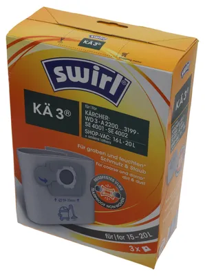 Immagine prodotto di Swirl 3x sacchi microfibra bidone aspirapolvere 15L 20L DeLonghi Karcher ShopVac