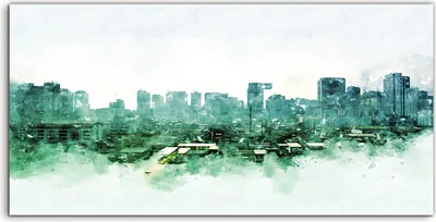 Produktbild von Coloray Acrylbild 140x70  Wandbild Acrylbilder Foto Bild Malerei Stadt modern