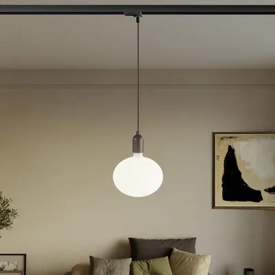 Immagine prodotto di Creative Cables - Lampada a sospensione per binari con portalampada in legno -lampadina non inclusa