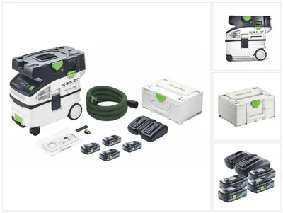 Produktbild von Festool CTMC MIDI Akku Absaugmobil 36 V ( 2x 18 V ) Staubkl. M + 4x Akku 4,0 Ah + Ladegerät + Systainer