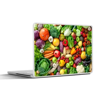 Produktbild von MuchoWow® Laptop Aufkleber Sticker Cover Obst - Gemüse - Apfel 25x18 cm - Laptop-Deko