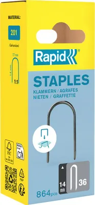Image de Rapid Tools 40109627 Attaches-câbles Rapid type 36, 14 mm, galvanisées