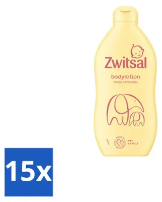 Immagine prodotto di 15 flaconi di lozione corpo Zwitsal, nutriente, da 400 ml - confezione - 15 pezzi