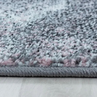 Produktbild von Kurzflor Teppich Oro Läufer, Farbe: Pink, Größe:80x250 cm