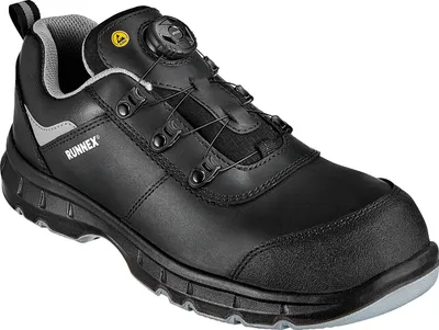 Produktbild von Runnex® Sicherheitshalbschuh atop FlexStar S3S schwarz/grau nach EN 20345:2022 S3S ESD FO SR schwarz  Größe 46