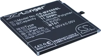 Produktbild von TECHTEK Akku Kompatibel mit [MeiZu] M575 Dual SIM, M575M, M575U, MX5, MX5 Dual SIM Ersetzt BT51