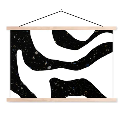 Produktbild von MuchoWow® Textilposter Abstrakt - Minimalismus - Design 120x80 cm mit holzfarbenen Rahmen - Aufhängeset