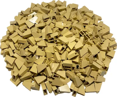Produktbild von LEGO® 2x1x2 Dachsteine Schrägsteine Hellbeige für Dach - 60481 NEU! Menge 50x
