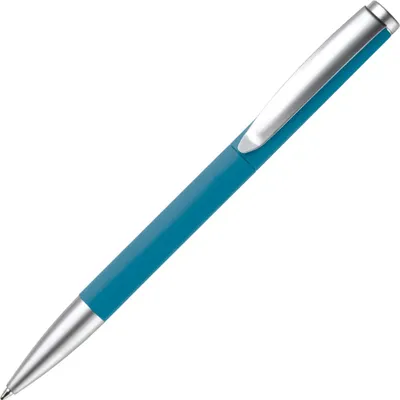 Produktbild von Dreh-Kugelschreiber / aus Metall / mit Soft Touch / Farbe: blau