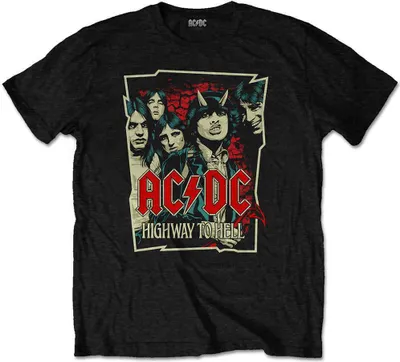 Image de AC/DC Highway To Hell Sketch Black T-shirt
