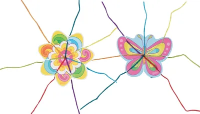 Image de Fleur et papillon à tricoter Goki