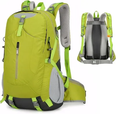 Produktbild von PolkaHome® 40L Wanderrucksack mit Regenhülle, wasserdichter leichter Campingrucksack für Damen und Herren, Trekking Reise Fahrrad