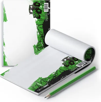 Produktbild von itenga Notizblock Traktor DIN A6 quer 50 Blatt