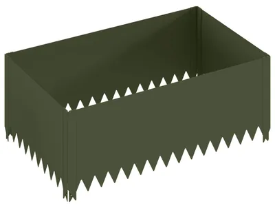 Immagine prodotto di vidaXL Bordatura per prato, 100 x 60 x 35 cm, acciaio, verde oliva