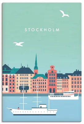 Produktbild von ARTland Leinwandbild Stockholm Größe: 60x90 cm
