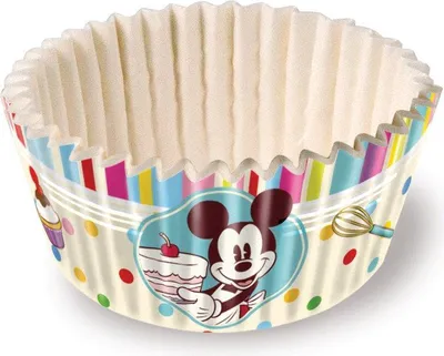 Produktbild von Set mit 60 Mini-Cupcake-Förmchen, Mickey Mouse Familie Disney-Tortendesign