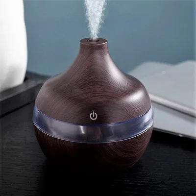 Image de Diffuseur d'huiles essentielles 300 ml - Veilleuse - Purificateur d'air - Aromathérapie - Cadeau