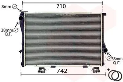 Produktbild von Van Wezel Wasserkühler für BMW 5 + Touring E39 7 E38 520-740