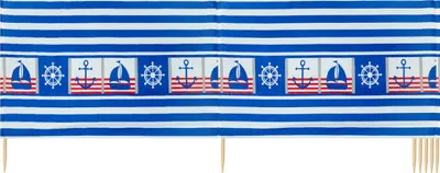Produktbild von Ladeheid Strand Windschutz Sichtschutz LAEX001 (GestreiftesSegelboot, 8 m)