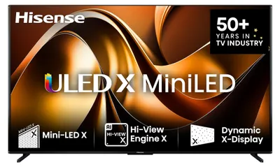 Produktbild von Hisense 85UXNQ 85 Zoll 4K UHD Mini LED ULED Smart TV, 2,16 m (85"), 3840 x 2160 Pixel, LED, Smart-TV, WLAN, Schwarz