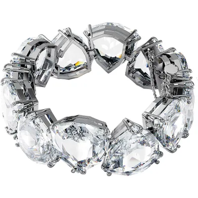 Produktbild von Swarovski Damen Millenia Armband Übergroße Kristalle, Trilliant-Schliff, Weiß, Rhodiniert 5599194