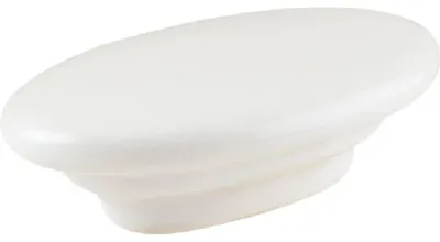 Image de Couvercles en plastique blanc, dimensions 6x4 cm, lot de 12