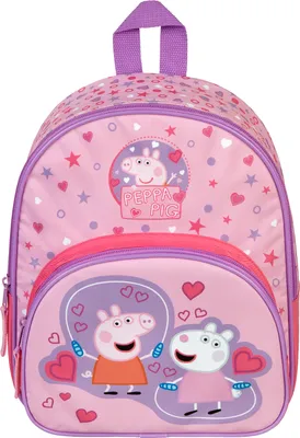 Produktbild von Undercover Peppa Pig Rucksack mit Vortasche - Kinderrucksack rosa lila