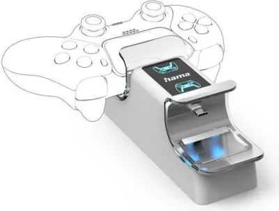 Produktbild von Hama Dual Ladestation Ladegerät für Sony PS5 Wireless Controller Docking Dock