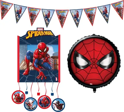Produktbild von 3-tlg. Spiderman Crime Fighter Party Set für Kindergeburtstag