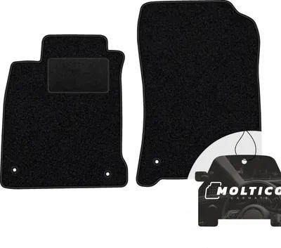 Produktbild von moto-MOLTICO Vorne Fußmatten Auto Velours Autoteppiche Schwarz Automatten Set 2-teilig passend für Renault Laguna III 2007-2015