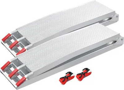 Produktbild von Wiltec 2x Auffahrrampe 215 cm 680 kg für Quad ATV Motorrad, Aluminium Auffahrschiene faltbar, Verladerampe rutschsicher