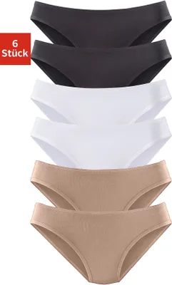 Produktbild von VIVANCE ACTIVE Jazz-Pants Slips 6 -teilig beige, schwarz, weiß Größe 36/38