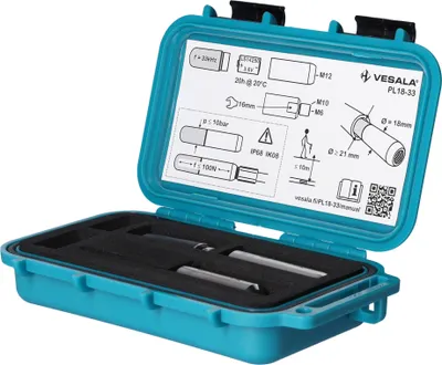 Produktbild von rabo vScan Molch D18 Ortungssonde Ø18x85mm – 33kHz Ortungssonde/Molchsender für vScan, vLoc – Tiefenortung bis 10 m – Mini-Funksender zur Leitungssuche in nichtmetallischen Rohren