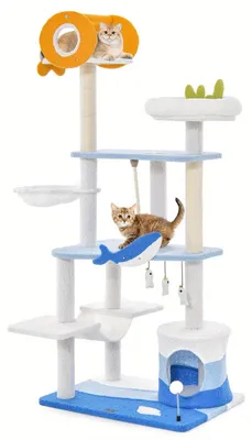 Productafbeelding van Krabpaal - Kattenboom - Kattenhuis - Kattenmeubel - Kattenkrabpaal - Multilevel Kattenboom