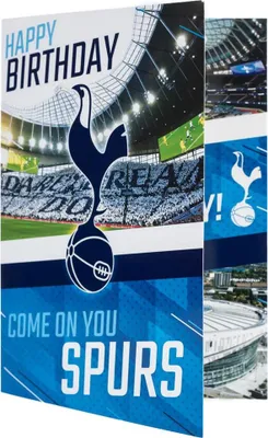 Produktbild von Tottenham Hotspur FC - Geburtstagskarte "Musical" - Karton TA12455 (Einheitsgröße) (Blau/Weiß)
