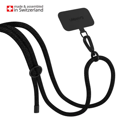 Produktbild von Universelle Premium Handykette URBANY'S  Schweizer Qualität "All Black"