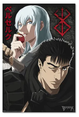 Image de Affiche de Berserk, représentant Guts et Griffith. Dimensions : 61 x 91,5 cm