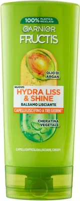 Image de Garnier Fructis Hydra Liss & Shine - Après-shampooing pour cheveux crépus, enrichi en huile d'argan et kératine végétale, 200 ml
